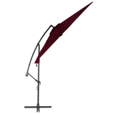 Vidaxl zweefparasol met aluminium paal 300 cm bordeauxrood