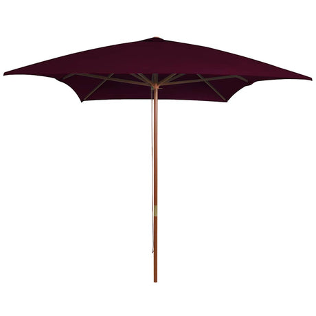 Vidaxl parasol met houten paal 200x300 cm bordeauxrood