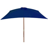 Vidaxl parasol met houten paal 200x300 cm blauw