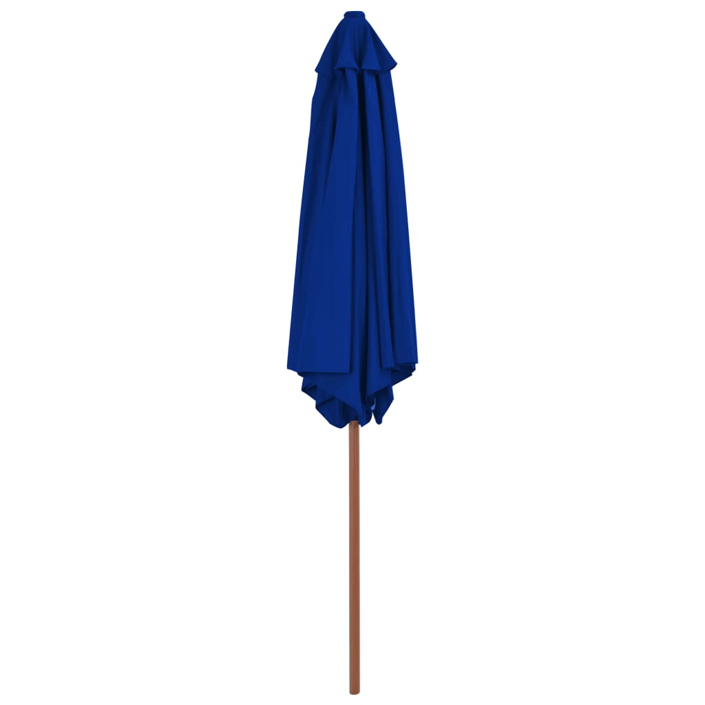 Vidaxl parasol met houten paal 270 cm blauw