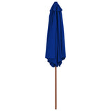 Vidaxl parasol met houten paal 270 cm blauw