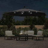 Vidaxl zweefparasol met led-verlichting 350 cm zwart