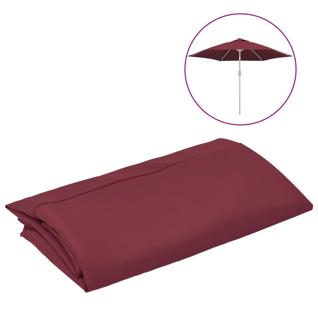 VidaXL Vervangingsdoek voor parasol 300 cm bordeauxrood