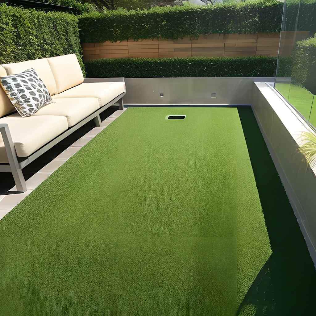 Vidaxl kunstgras 7 9 mm 1x8 m groen