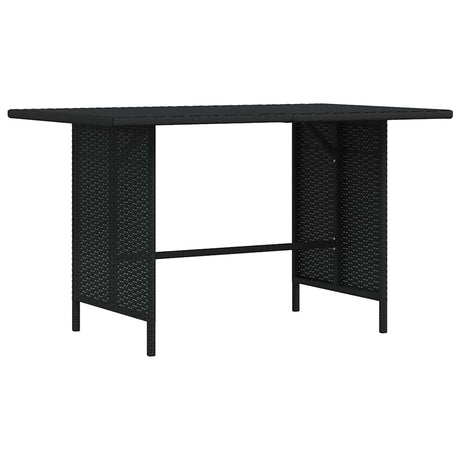 Vidaxl tuintafel 110x70x65 cm poly rattan zwart