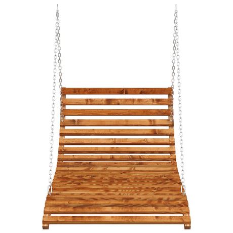 Vidaxl schommelbed 115x147x46 cm gebogen hout met teakafwerking