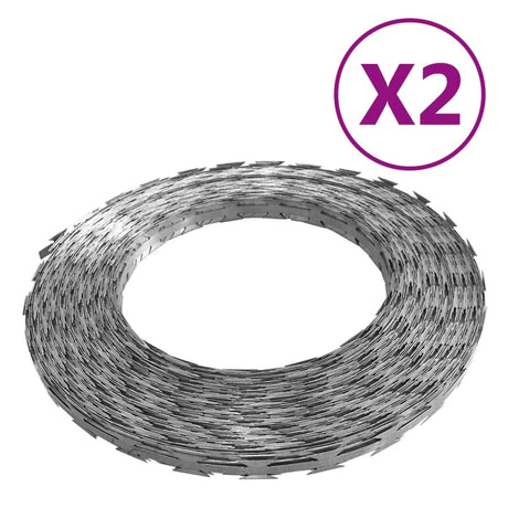 Vidaxl scheermesprikkeldraad 2 st bto-22 100 m staal