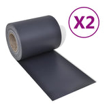 VidaXL Privacyschermen 2 st 70x0,19 m PVC donkergrijs