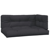 VidaXL Palletkussens 3 st stof zwart