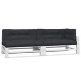VidaXL Palletkussens 5 st stof zwart
