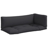 VidaXL Palletkussens 3 st stof zwart