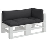 VidaXL Palletkussens 3 st stof zwart