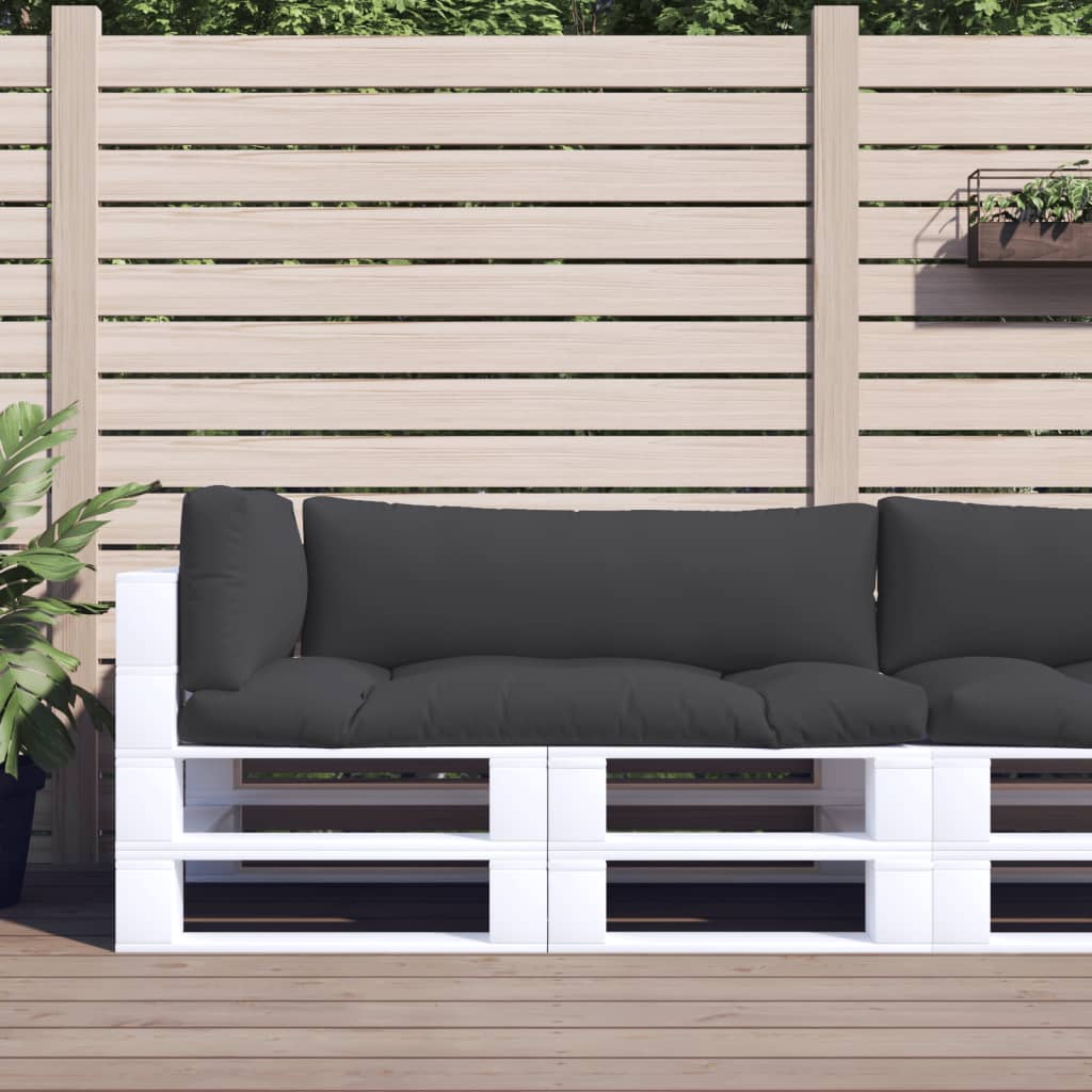 VidaXL Palletkussens 3 st stof zwart
