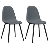 Vidaxl eetkamerstoelen 2 st fluweel donkergrijs