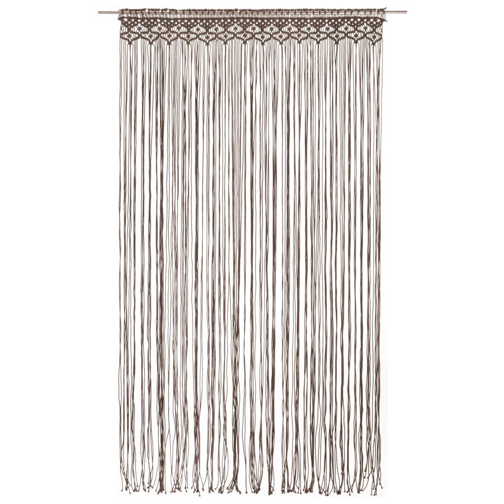 Vidaxl gordijn macramé 140x240 cm katoen taupe