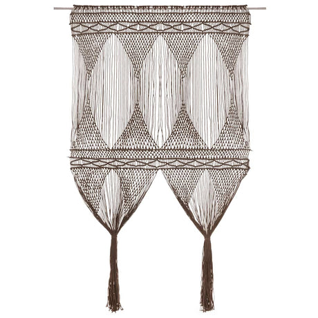 Vidaxl gordijn macramé 140x240 cm katoen taupe