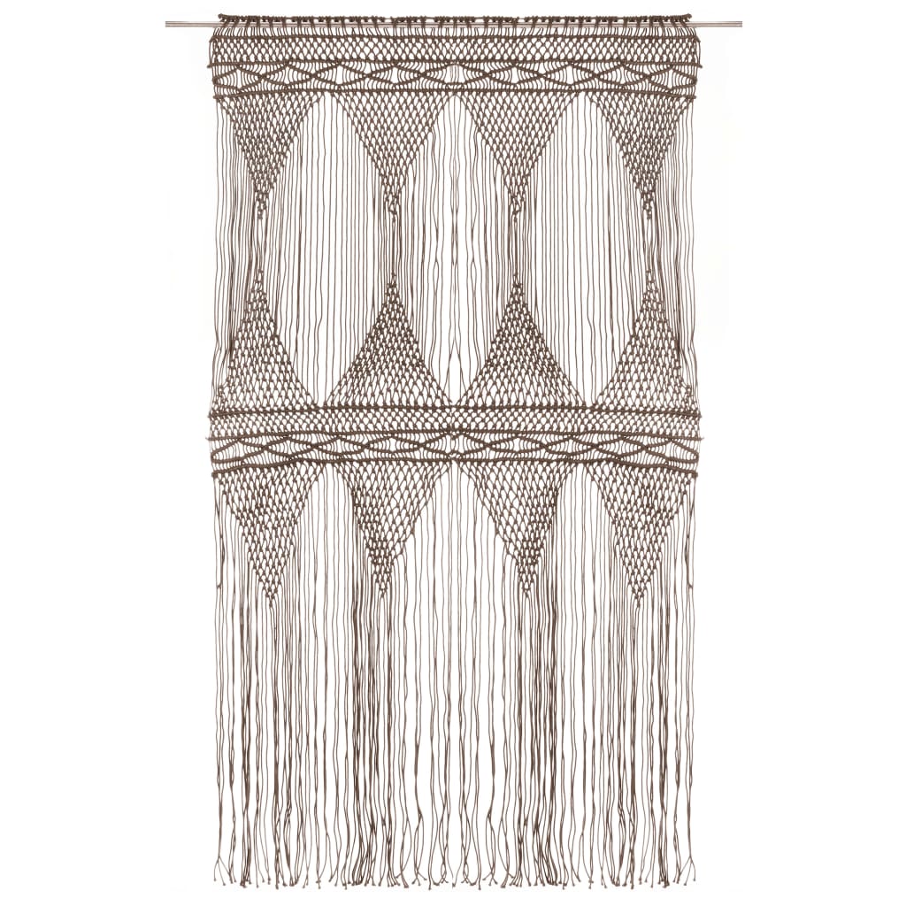 Vidaxl gordijn macramé 140x240 cm katoen taupe