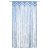 Vidaxl gordijn macramé 140x240 cm katoen blauw