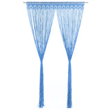 Vidaxl gordijn macramé 140x240 cm katoen blauw