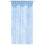 Vidaxl gordijn macramé 140x240 cm katoen blauw