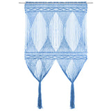 Vidaxl gordijn macramé 140x240 cm katoen blauw