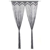 Vidaxl gordijn macramé 140x240 cm katoen antraciet