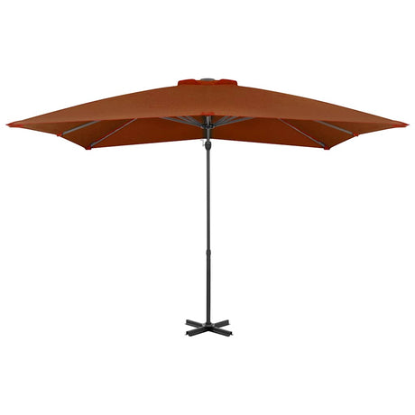 Vidaxl zweefparasol met aluminium paal 250x250 cm terracottakleurig