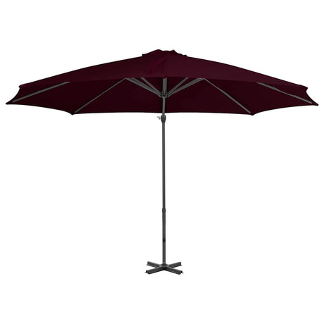 Vidaxl zweefparasol met aluminium paal 300 cm rood