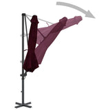 VidaXL Zweefparasol met aluminium paal 300 cm rood