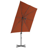 Vidaxl zweefparasol met stalen paal 250x250 cm terracottakleurig