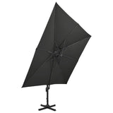 VidaXL Zweefparasol met dubbel dak 300x300 cm zwart