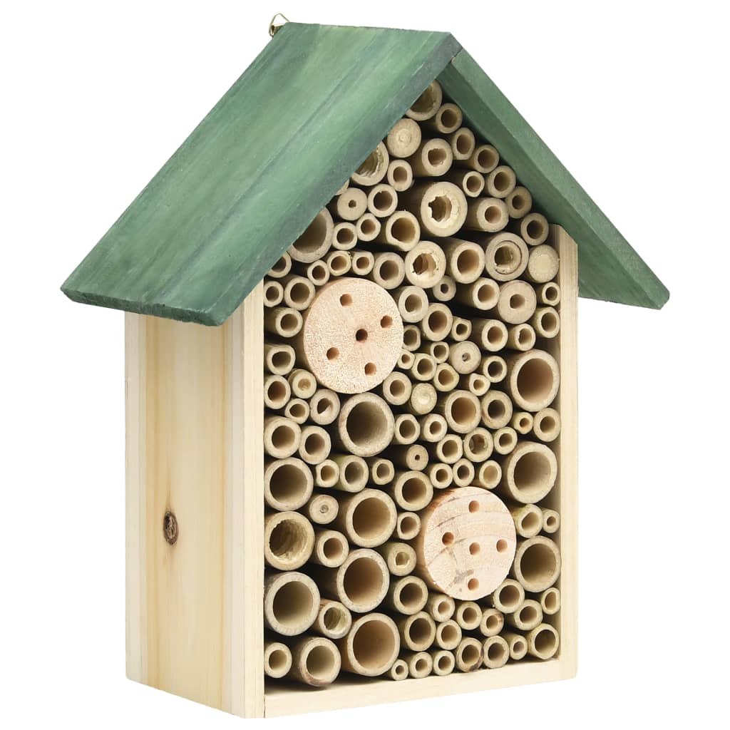 Vidaxl insectenhotels 2 st 23x14x29 cm massief vurenhout