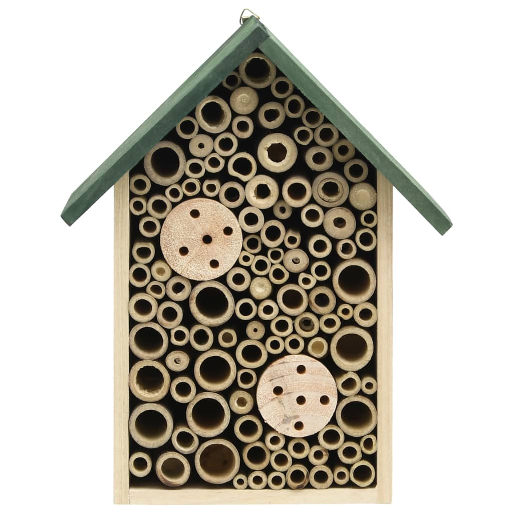 Vidaxl insectenhotels 2 st 23x14x29 cm massief vurenhout