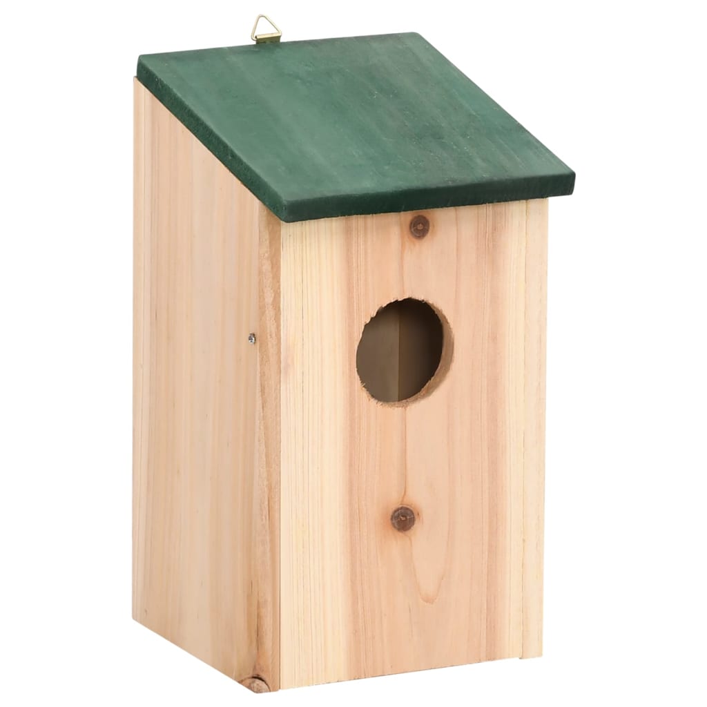 VidaXL Vogelhuisjes 10 st 12x12x22 cm massief vurenhout