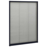 Vidaxl raamhor plissé 80x120 cm aluminium antracietkleurig