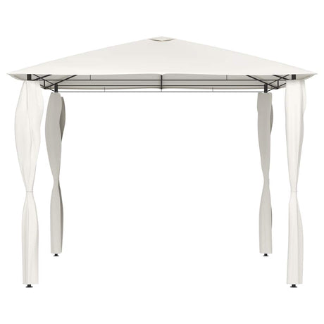 Vidaxl prieel met paalhoezen 160 g m² 3x3x2,6 m crèmekleurig