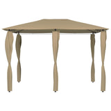 Vidaxl prieel met paalhoezen 160 g m² 3x4x2,6 m taupe