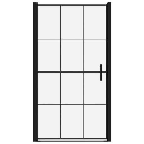 Vidaxl douchedeur 100x178 cm gehard glas zwart