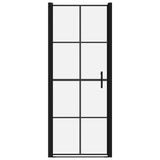 VidaXL Douchedeuren 81x195 cm gehard glas zwart