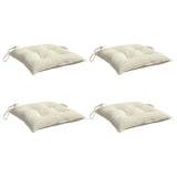 Vidaxl stoelkussens 4 st 40x40x7 cm oxford stof crèmewit