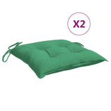 Vidaxl stoelkussens 2 st 40x40x7 cm oxford stof groen