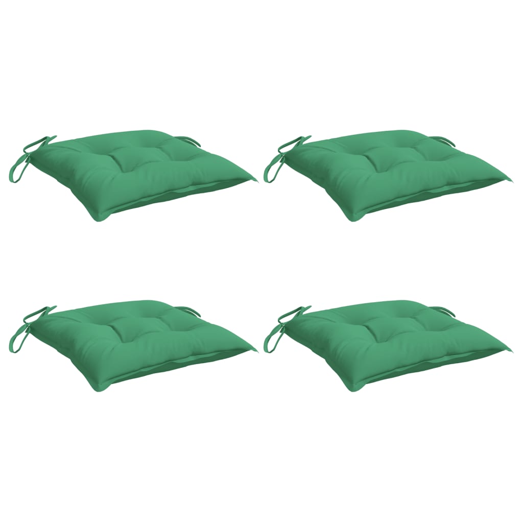 Vidaxl stoelkussens 4 st 40x40x7 cm oxford stof groen