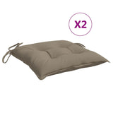 VidaXL Stoelkussens 2 st 40x40x7 cm oxford stof taupe