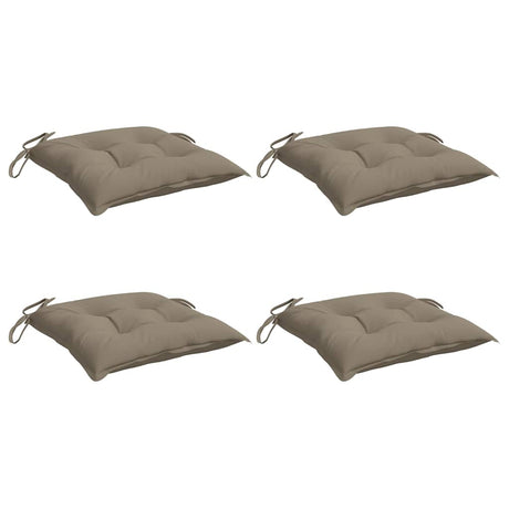 Vidaxl stoelkussens 4 st 40x40x7 cm oxford stof taupe