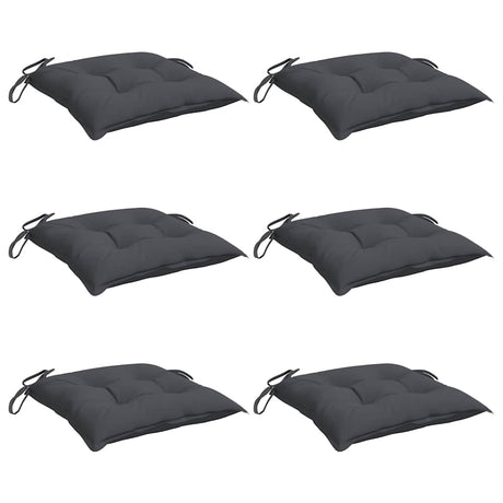 Vidaxl stoelkussens 6 st 50x50x7 cm oxford stof antracietkleurig