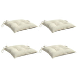 VidaXL Stoelkussens 4 st 50x50x7 cm oxford stof crèmewit