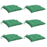 VidaXL Stoelkussens 6 st 50x50x7 cm oxford stof groen