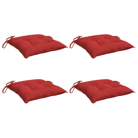Vidaxl stoelkussens 4 st 50x50x7 cm oxford stof rood