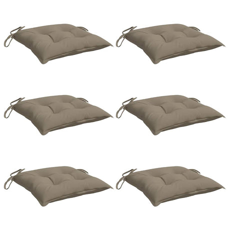Vidaxl stoelkussens 6 st 50x50x7 cm oxford stof taupe