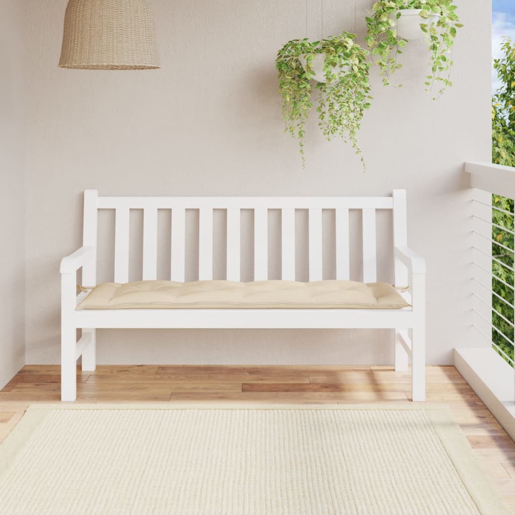 Vidaxl tuinbankkussen 150x50x7 cm oxford stof beige